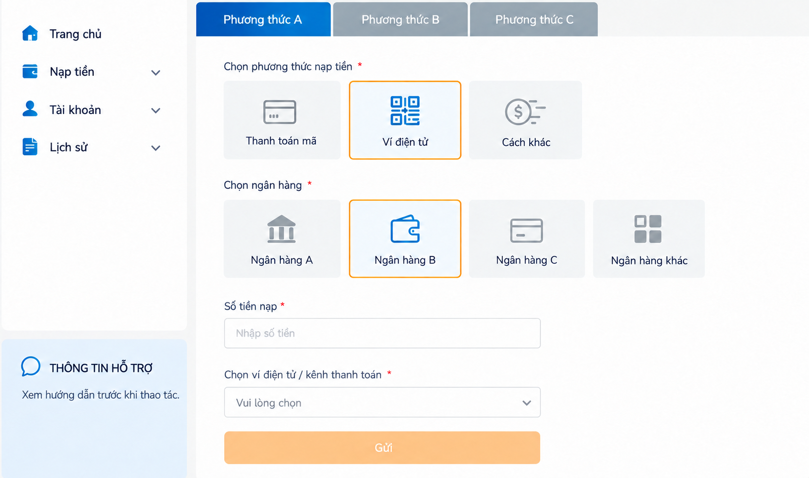 Người dùng xem hướng dẫn nạp tiền PBV88 bằng điện thoại